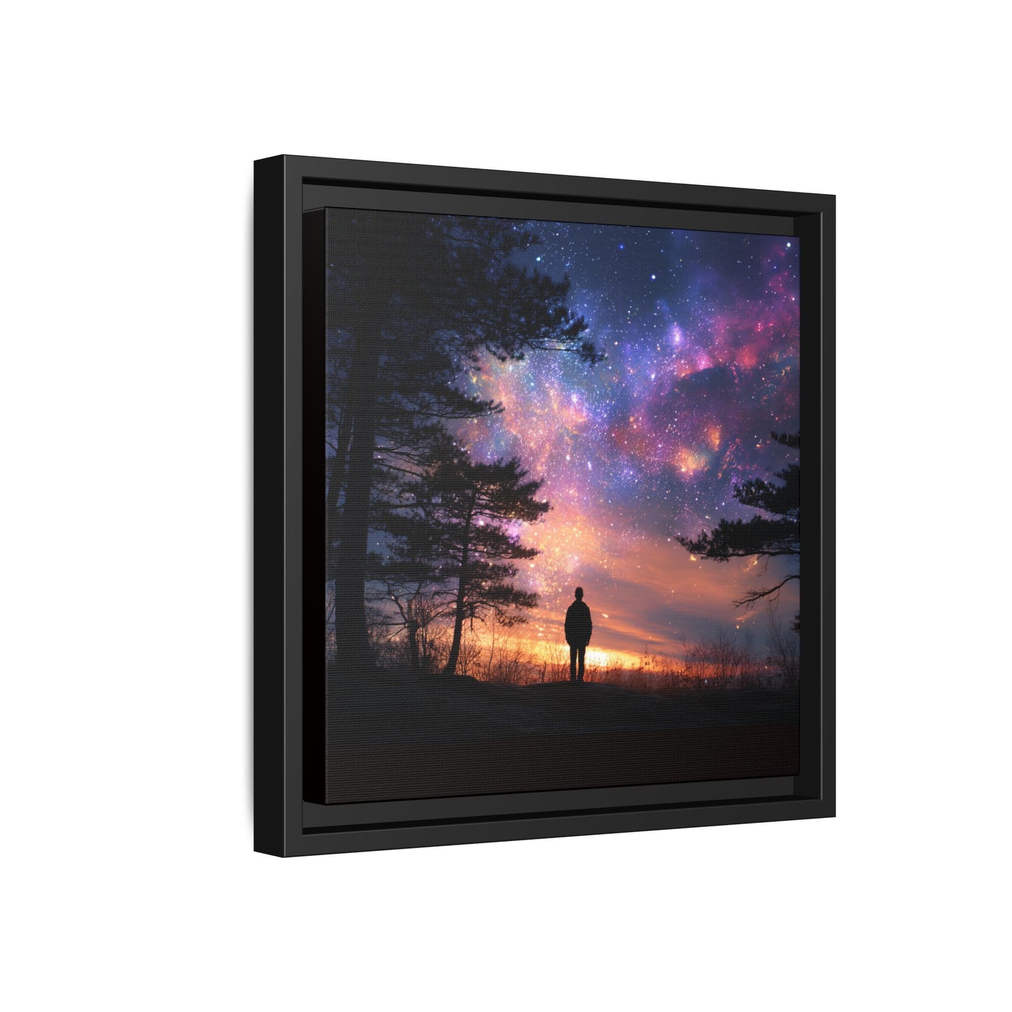 Stargazing at Twilight — Framed Matte Wall Art