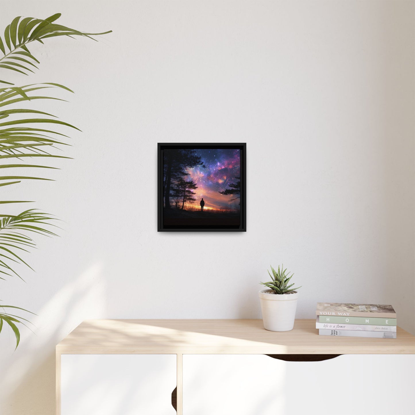 Stargazing at Twilight — Framed Matte Wall Art