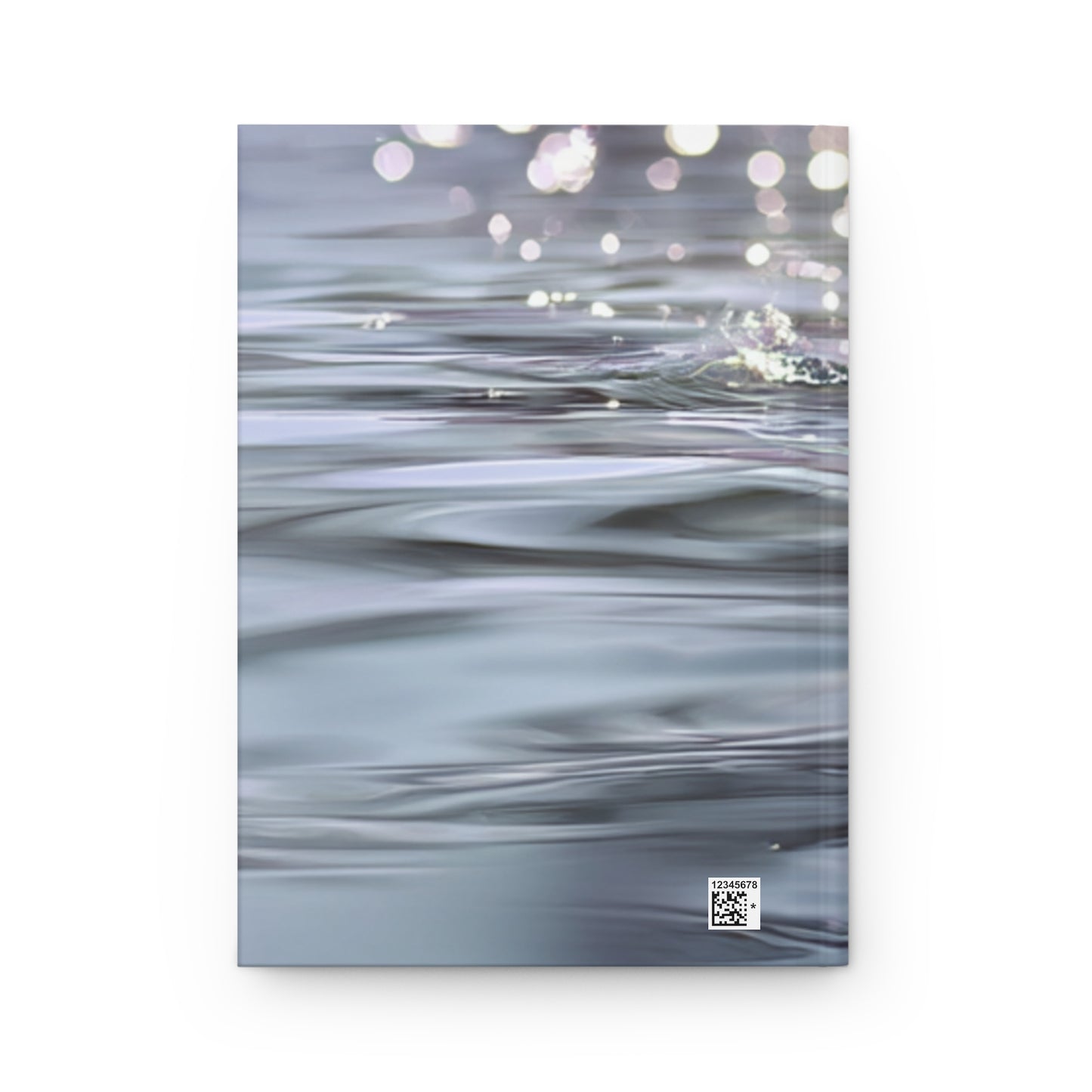 Sparkling Seascape Hardcover Journal — Soft Lavender Ocean Reflection Notebook