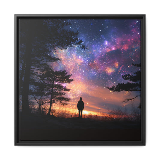 Stargazing at Twilight — Framed Matte Wall Art