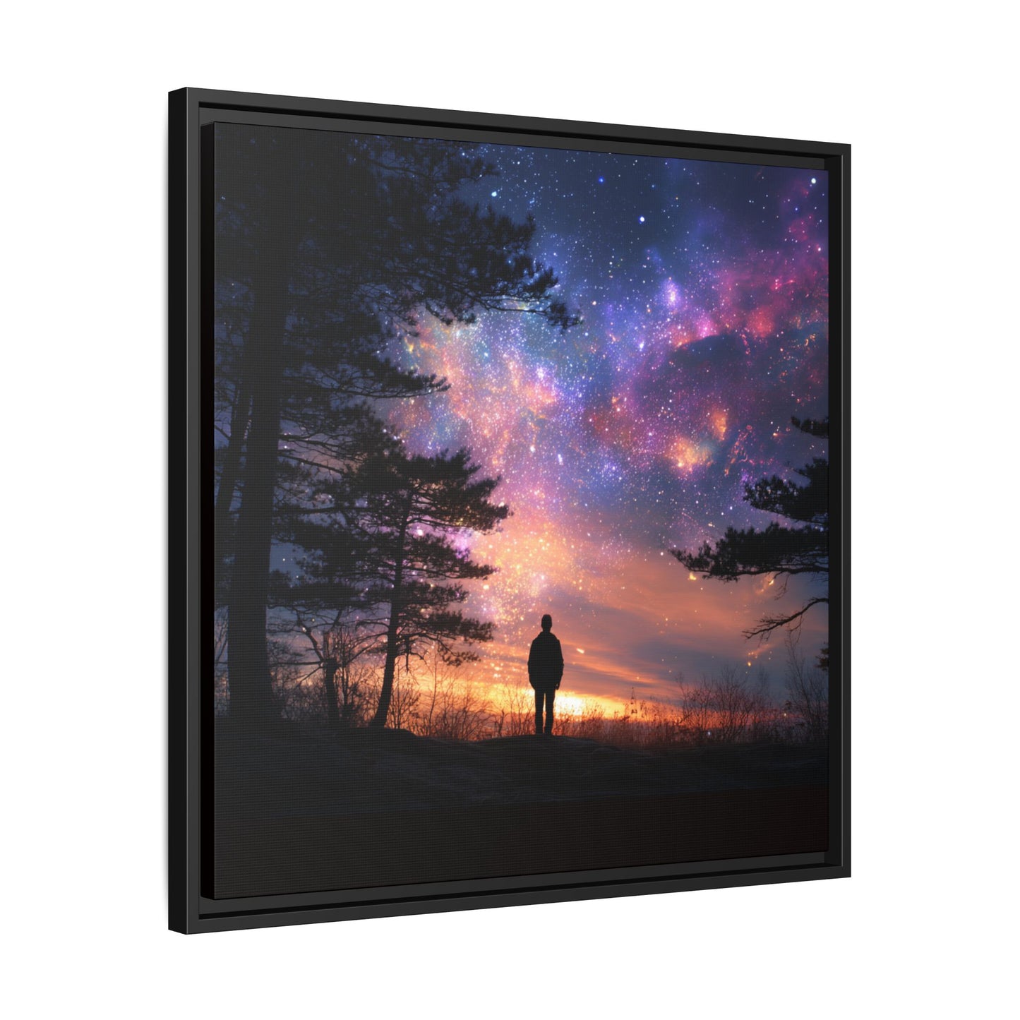 Stargazing at Twilight — Framed Matte Wall Art