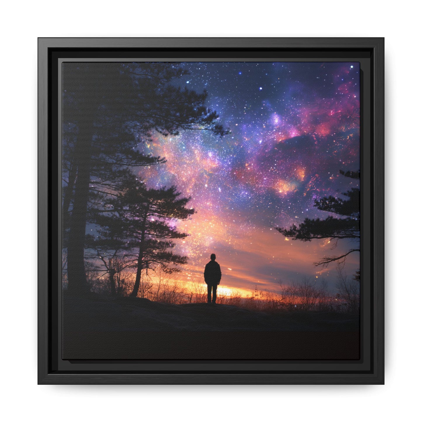 Stargazing at Twilight — Framed Matte Wall Art