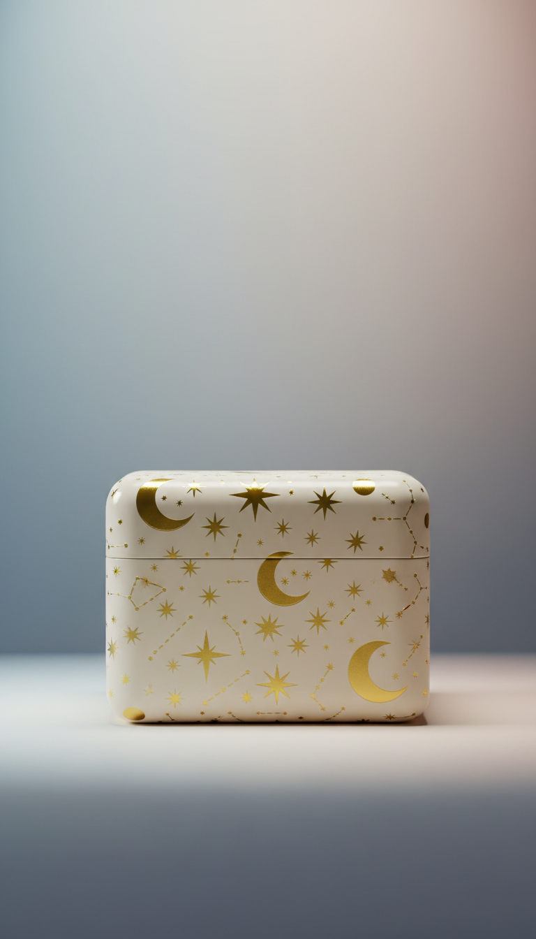 Ivory Tactile Session Box with Celestial Motif